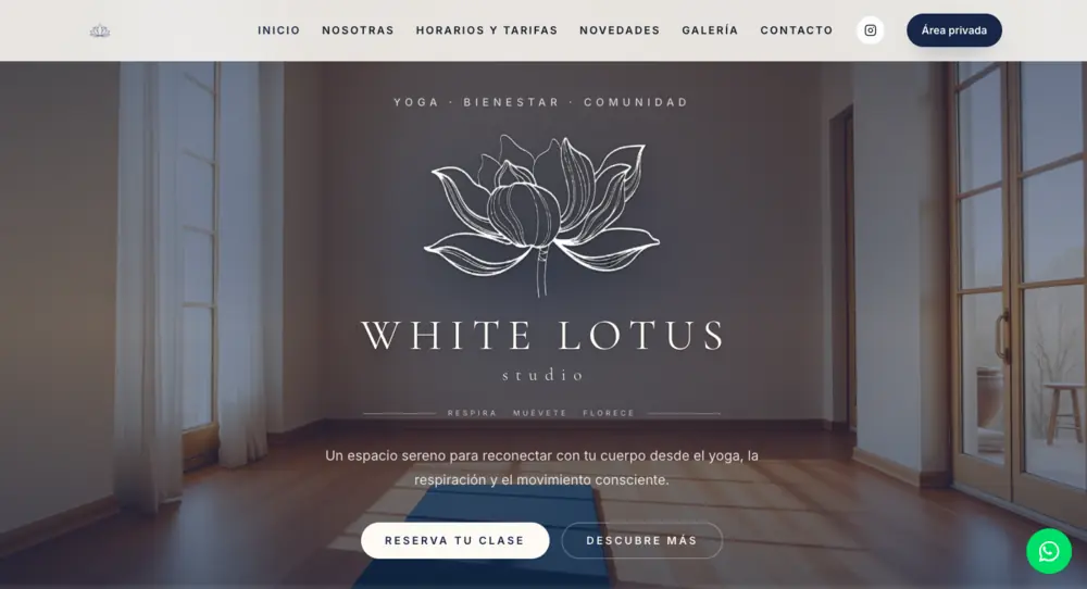 Portada de la web de White Lotus Studio